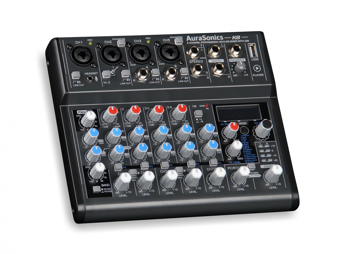 AuraSonics K8 компактный микшерный пульт в Чапаевске