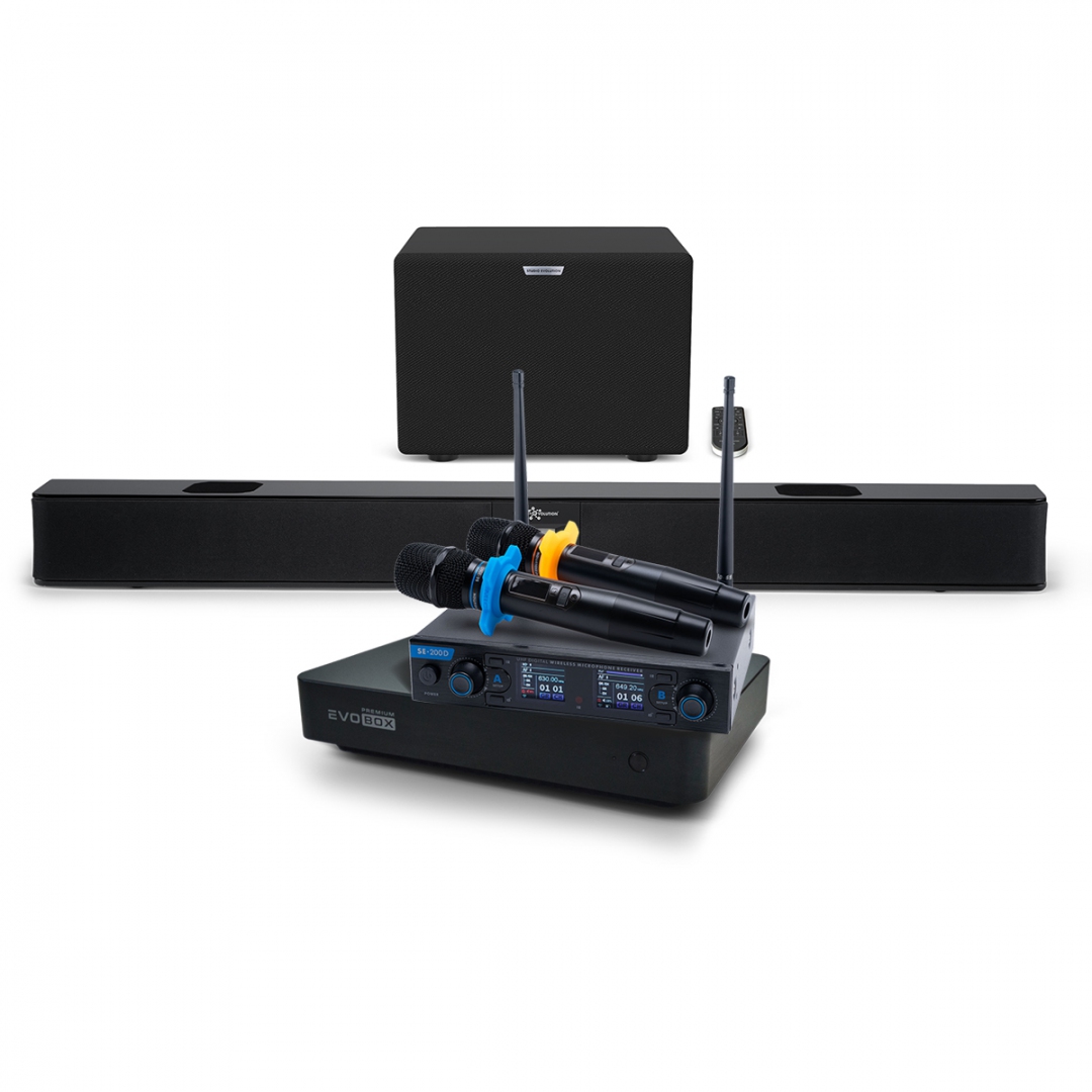 Hi-End караоке-система EVOBOX Premium + EvoSoundBar (саундбар с караоке) в Чапаевске