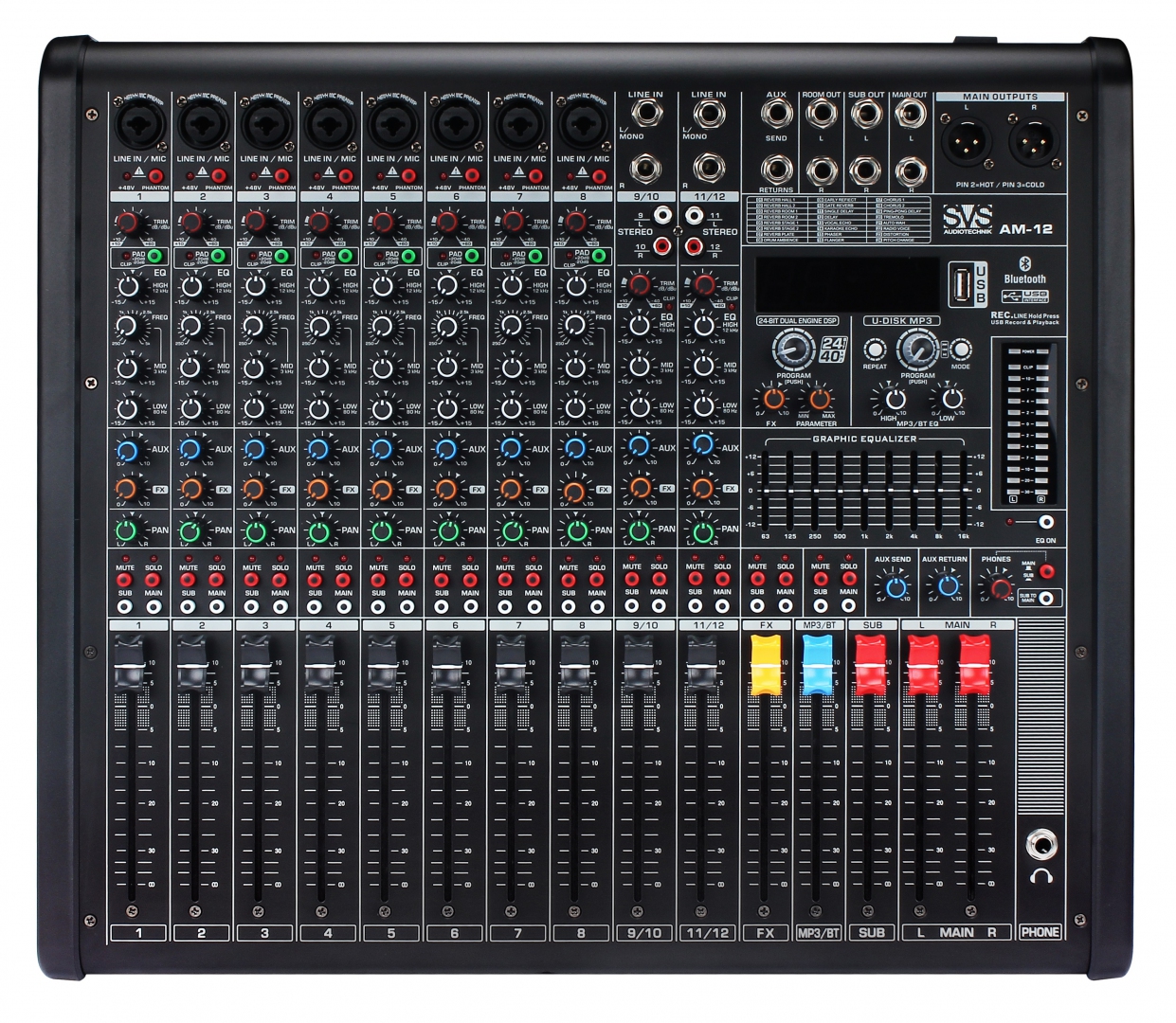 SVS Audiotechnik mixers AM-12 Микшерный пульт аналоговый, 12-канальный в Чапаевске